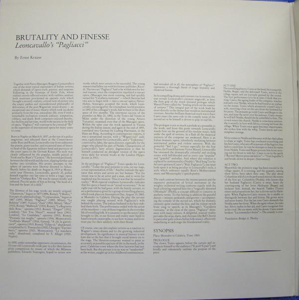 Placido Domingo Teresa Stratas Juan Pons - leoncavallo Pagliacci Der Bajazzo Paillasse - Double Lp
