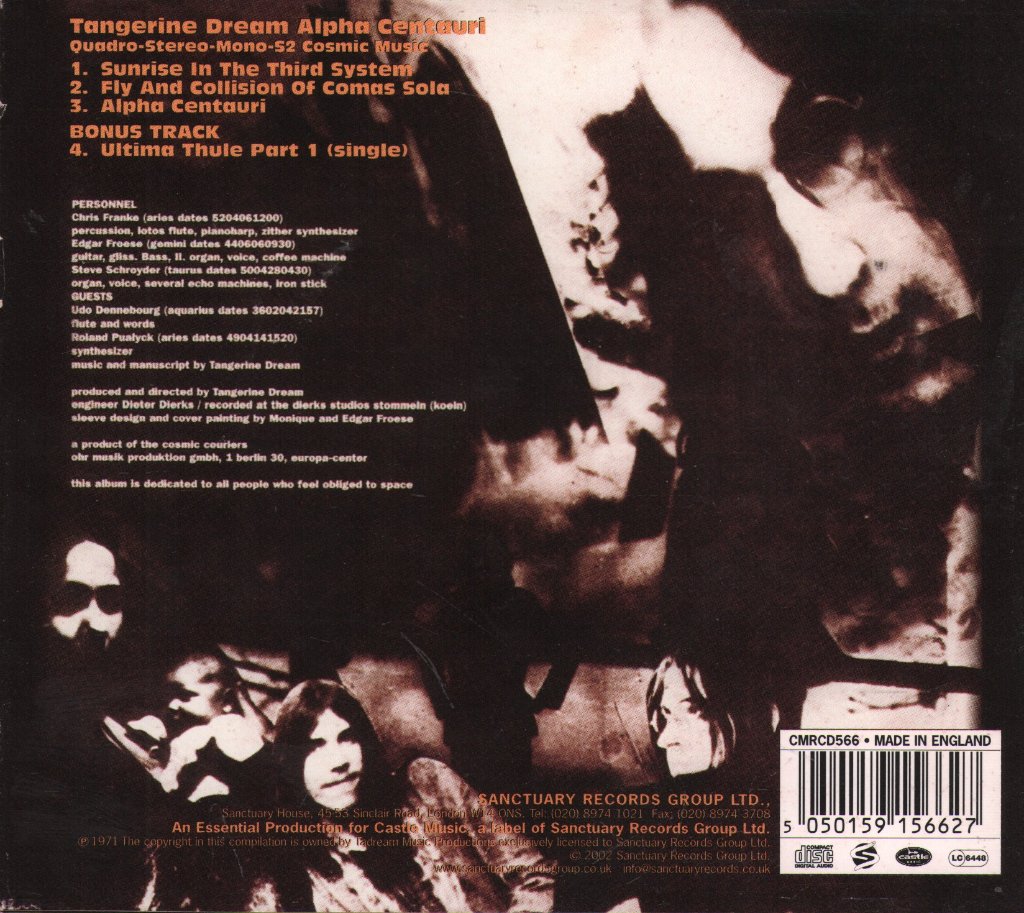 Tangerine Dream - Alpha Centauri - Cd