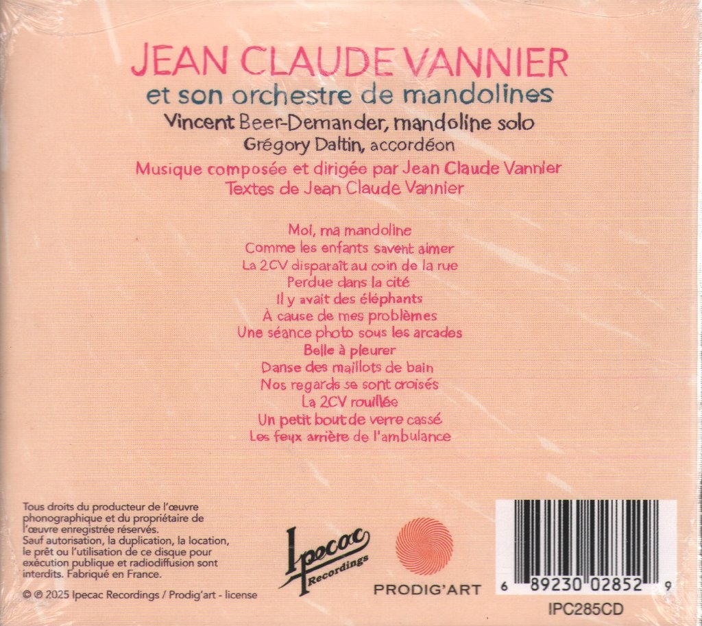 Jean-Claude Vannier - Jean Claude Vannier Et Son Orchestre de Mandolines - Cd