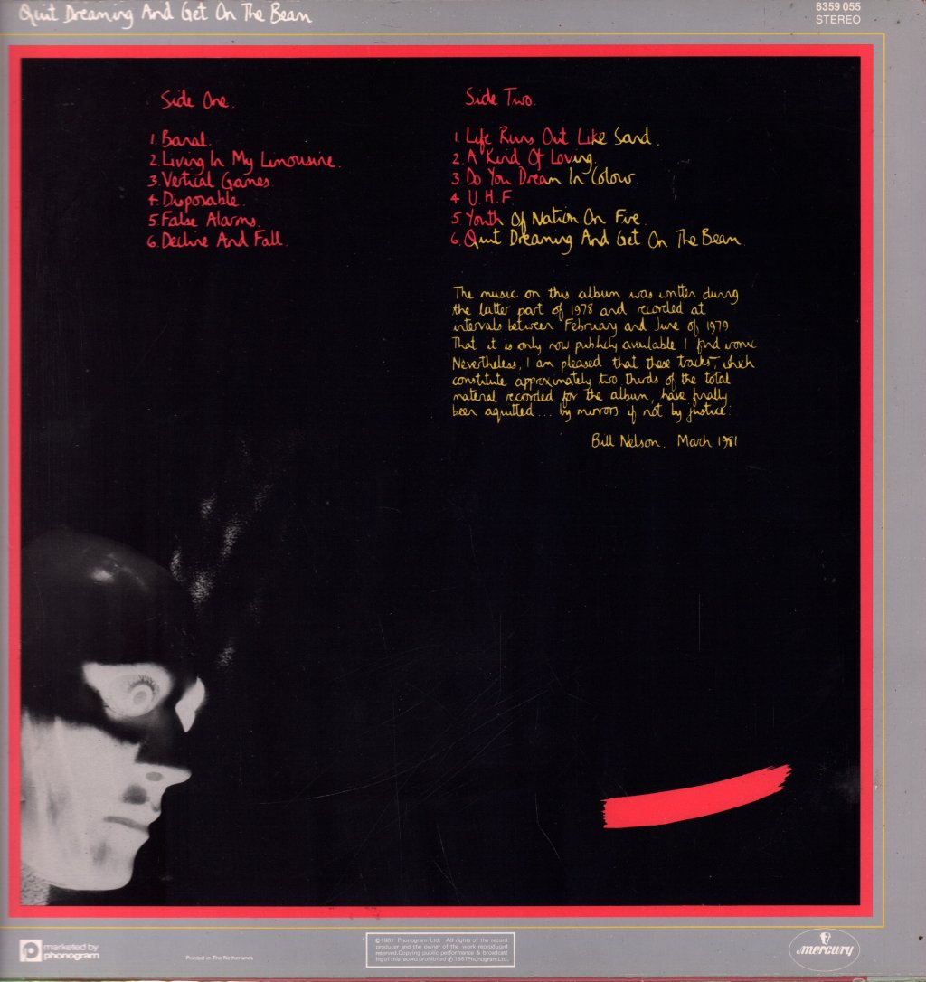 Bill Nelson - Quit Dreaming And Get On The Beam - Lp