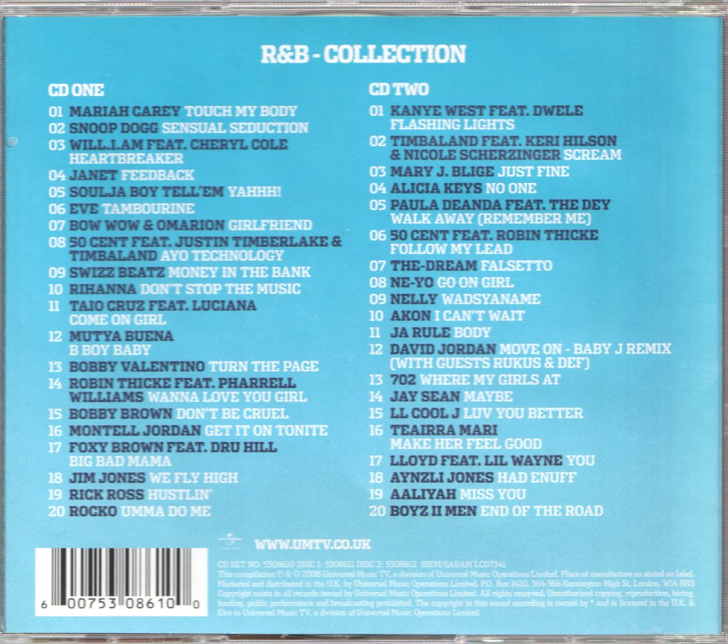 Various Artists - R&B Collection - Double Cd