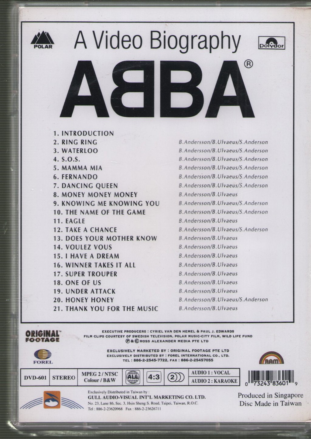 ABBA - A Video Biography - Dvd
