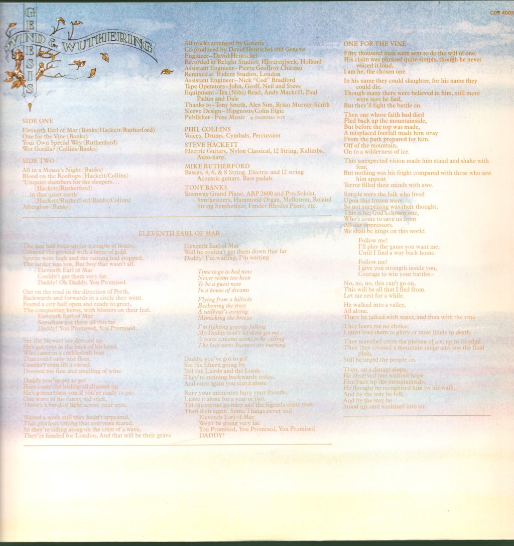 Genesis - Wind And Wuthering - Lp