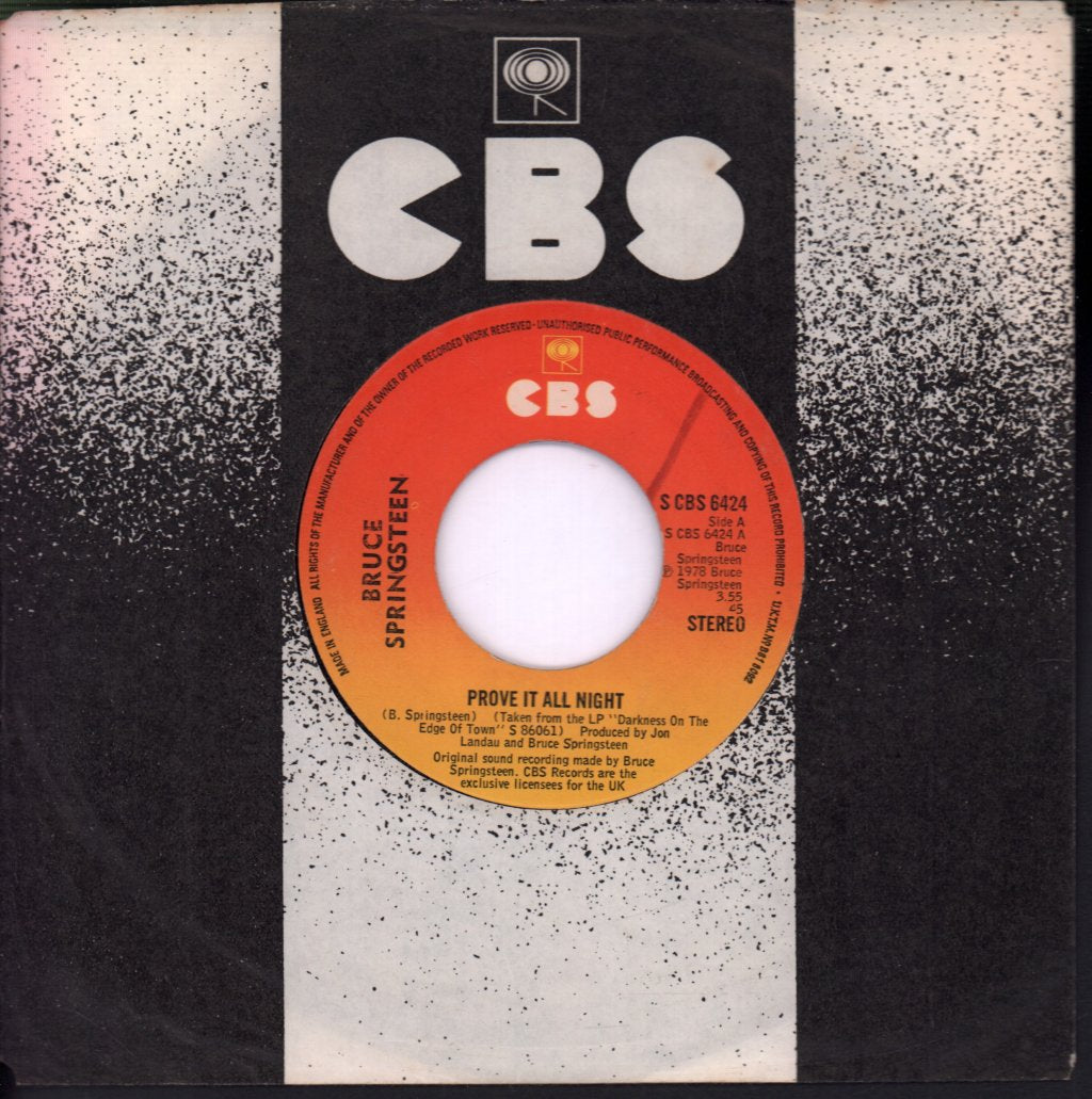 Bruce Springsteen - Prove It All Night - 7 Inch