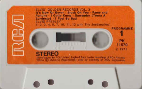 Elvis Presley - Elvis' Golden Records Vol. 3 - Cassette