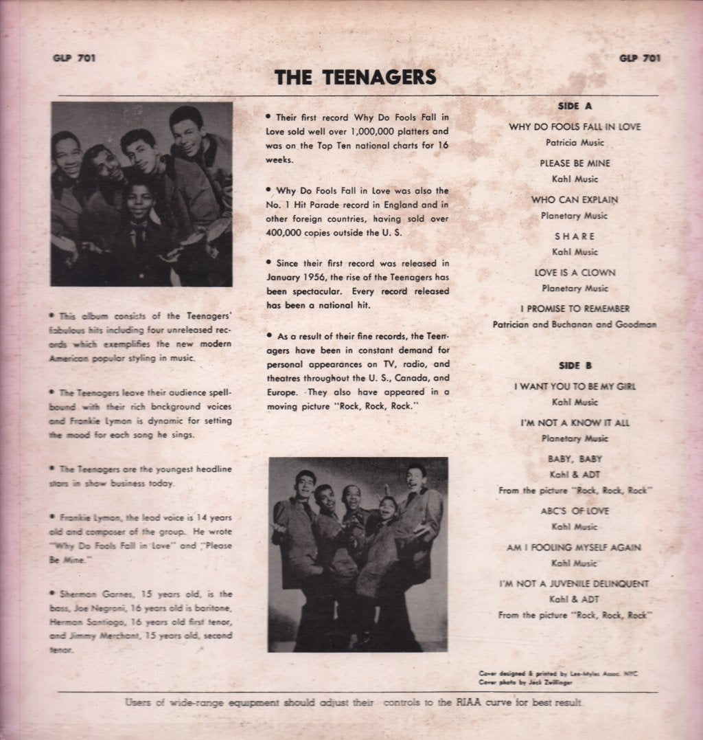 Frankie Lymon & The Teenagers - Teenagers Featuring Frankie Lymon - Lp