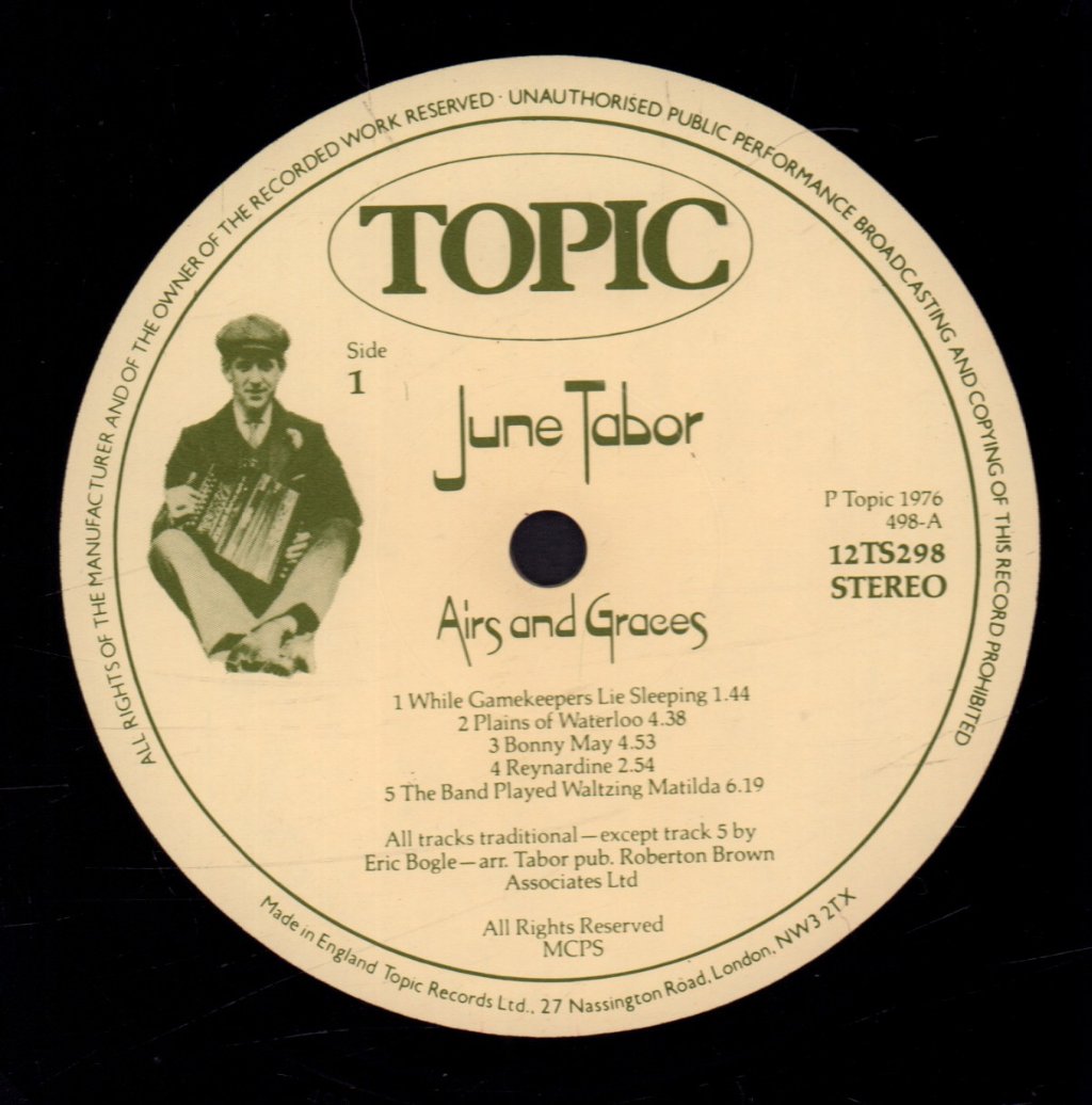 June Tabor - Airs And Graces - Lp