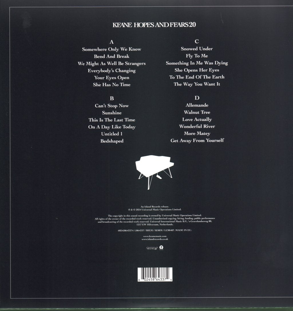 Keane - Hopes And Fears 20 - Lp