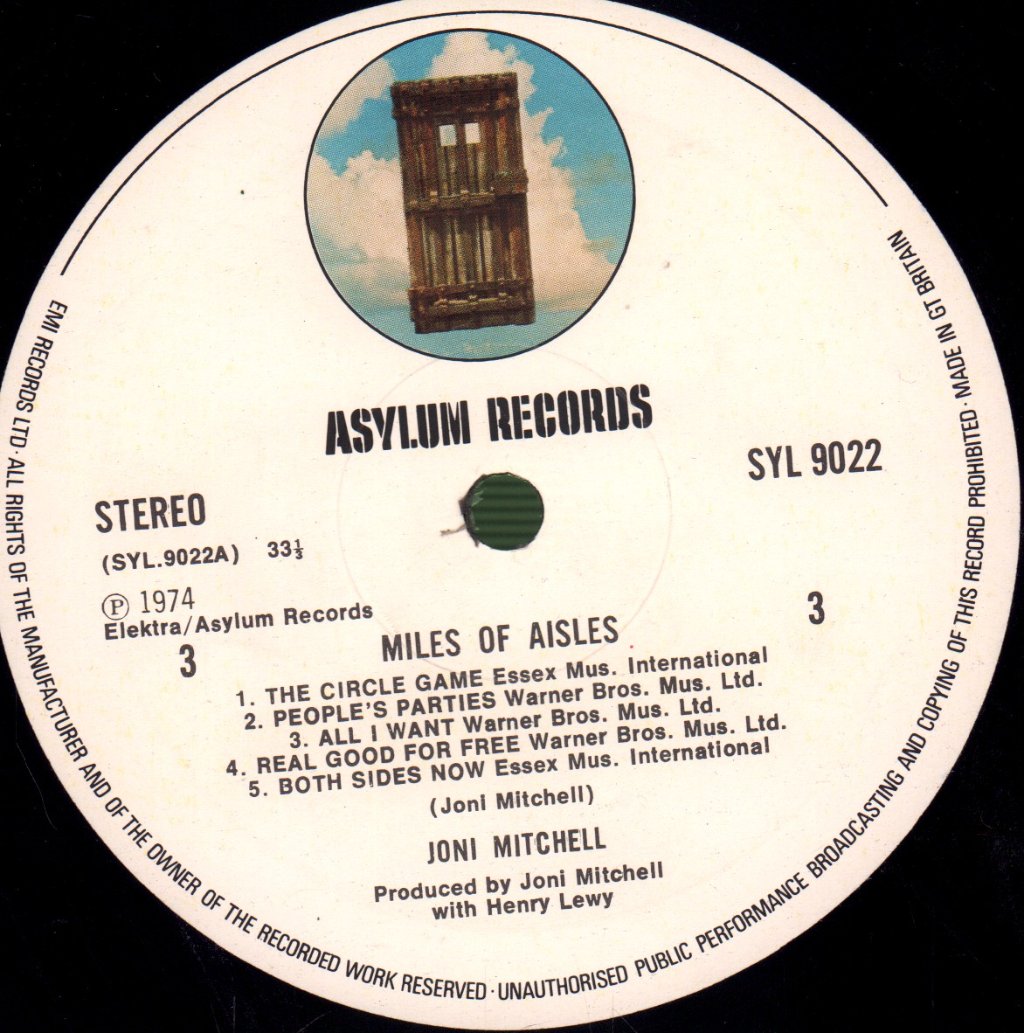 Joni Mitchell - Miles Of Aisles - Double Lp