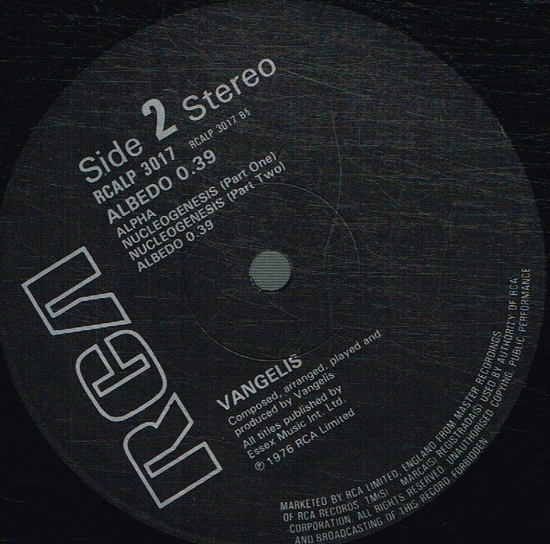 Vangelis - Albedo 0.39 - Lp