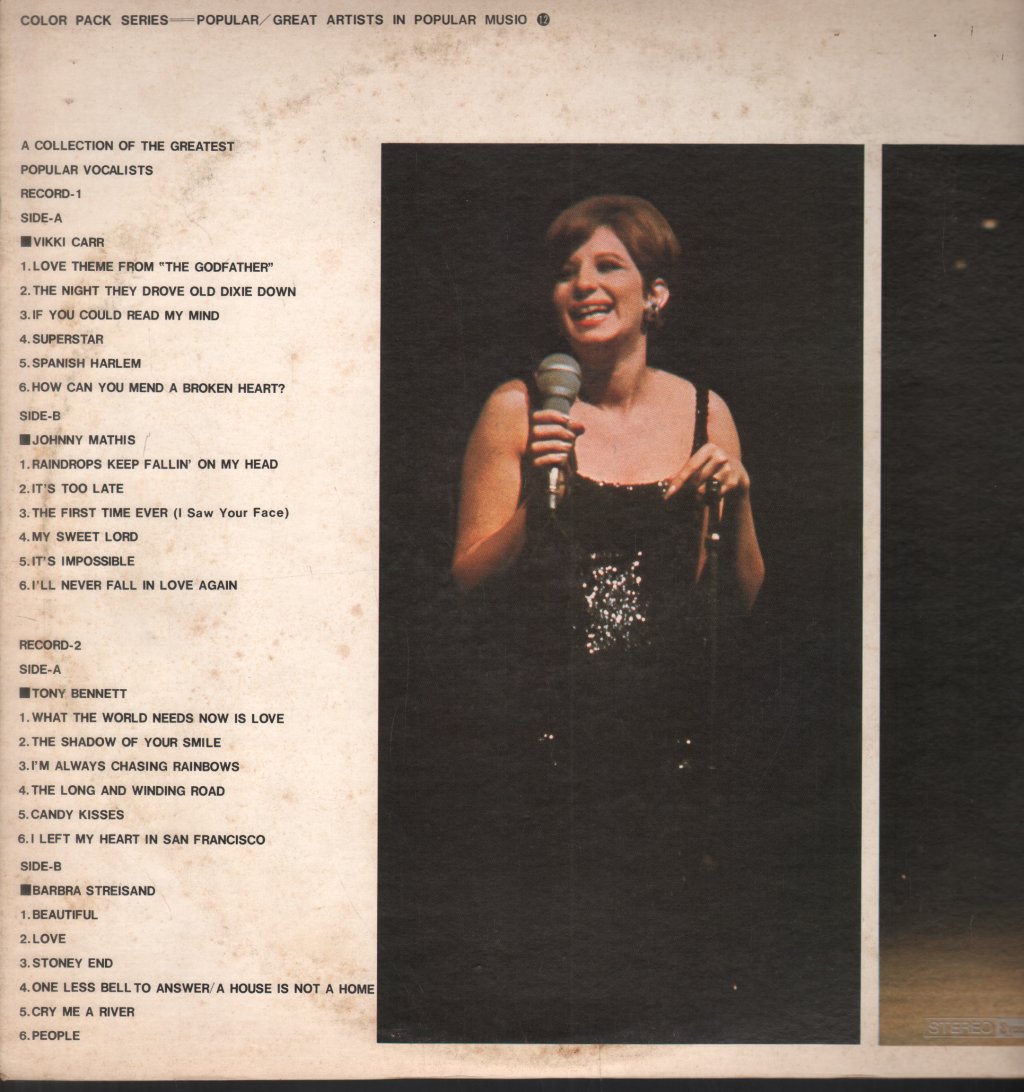 Various Artists - A Collection Of The Greatest Popular Vocalists 1 - Double Lp