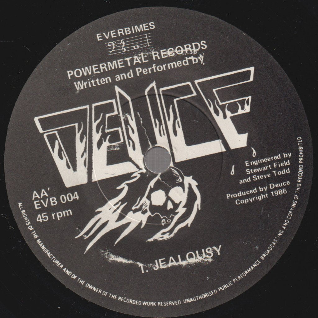Deuce (Nwobhm Group) - Backs To The Wall / Queen Of The Night / Jealousy - 7 Inch