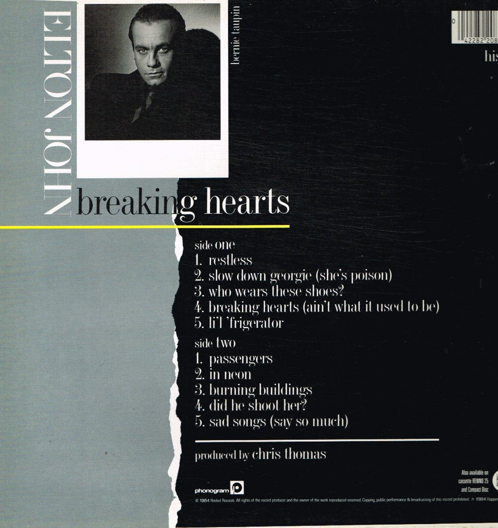 Elton John - Breaking Hearts - Lp