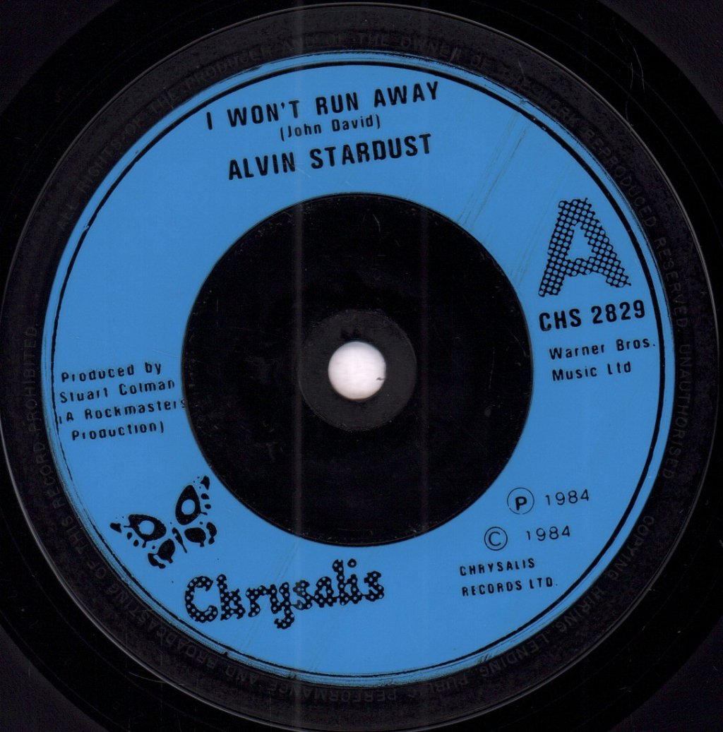 Alvin Stardust - I Won't Run Away - 7 Inch