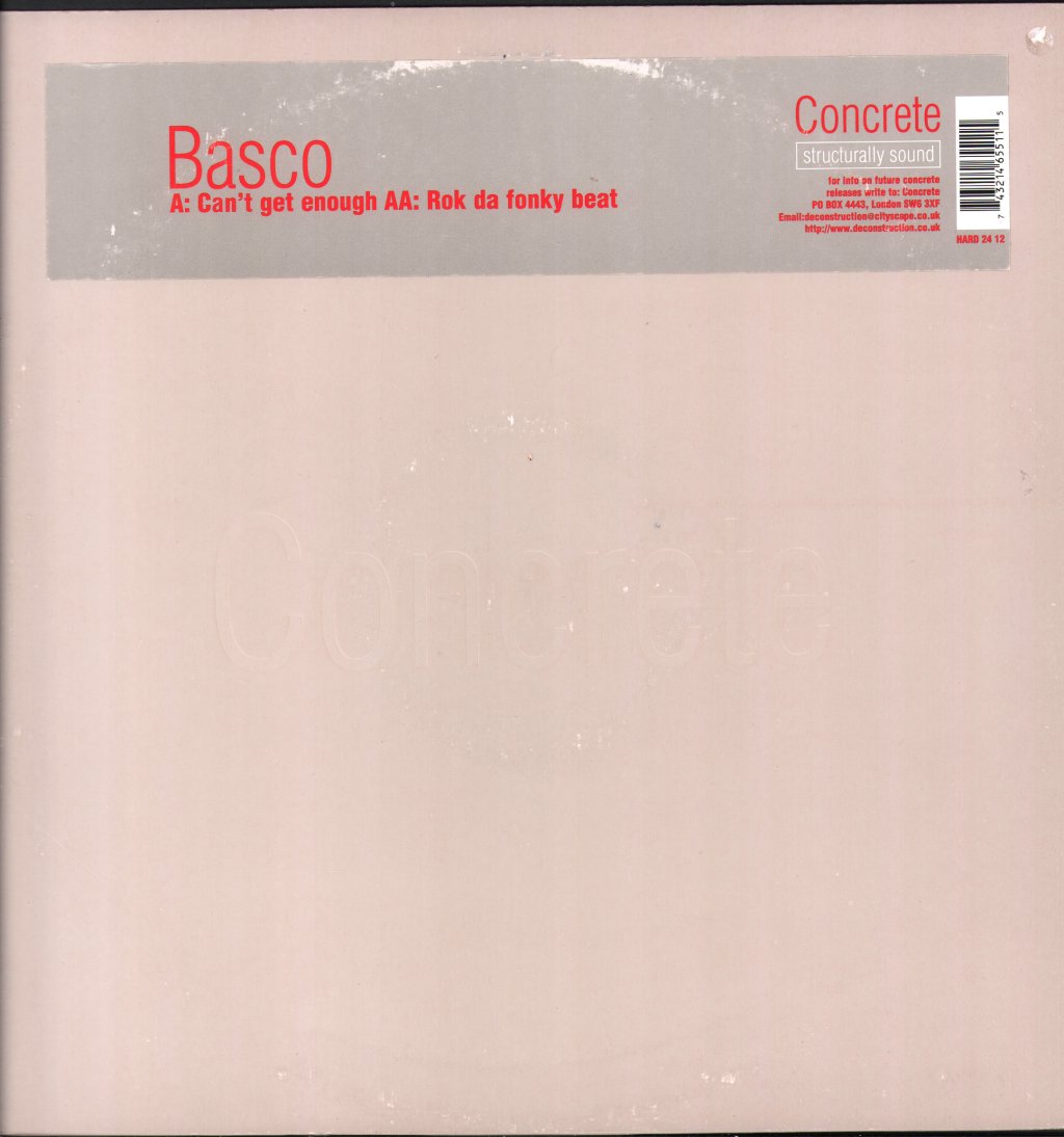 Basco - Can't Get Enough - 12 Inch