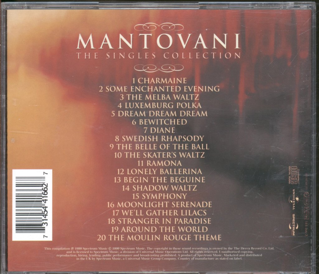 Mantovani - Singles Collection - Cd