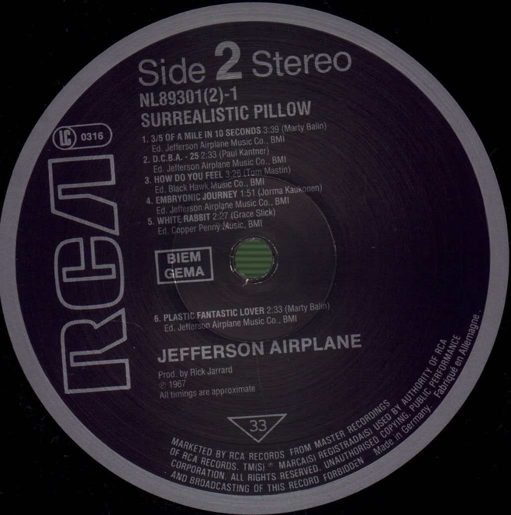 Jefferson Airplane - Surrealistic Pillow / After Bathing At Baxter's - Double Lp