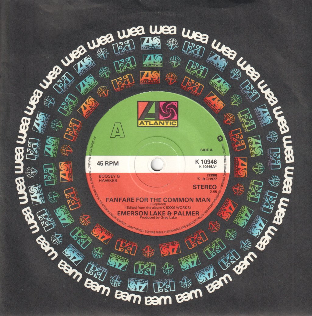 Emerson Lake And Palmer - Fanfare For The Common Man - 7 Inch
