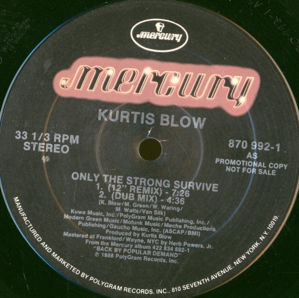 Kurtis Blow - Only The Strong Survive / Still On The Scene - 12 Inch