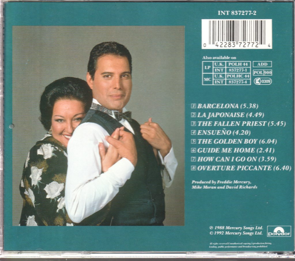 Freddie Mercury And Montserrat Caballe - Barcelona - Cd