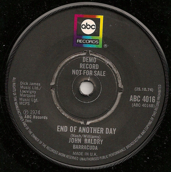 john baldry barracuda - Crazy Lady - 7 Inch