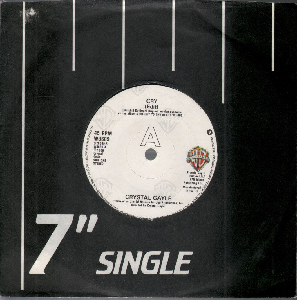 Crystal Gayle - Cry - 7 Inch