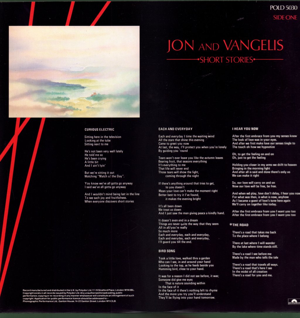 Jon And Vangelis - Short Stories - Lp