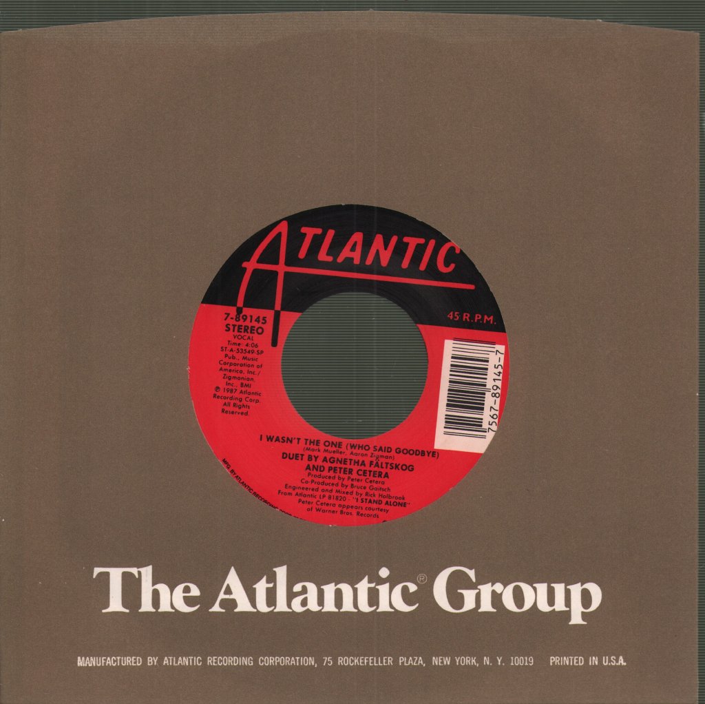 Agnetha Fältskog - I Wasn't The One (Who Said Goodbye) - 7 Inch