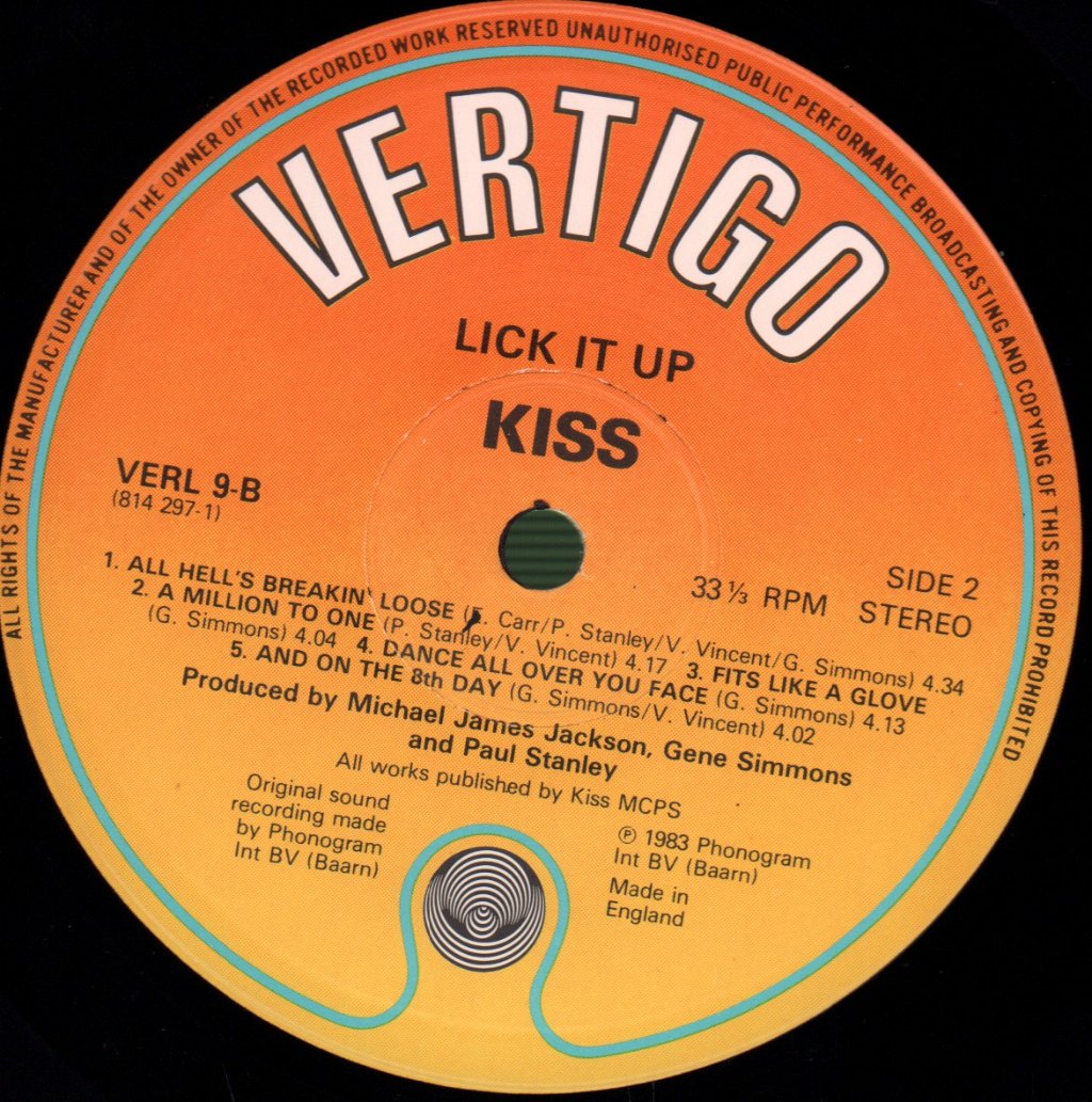 Kiss - Lick It Up - Lp