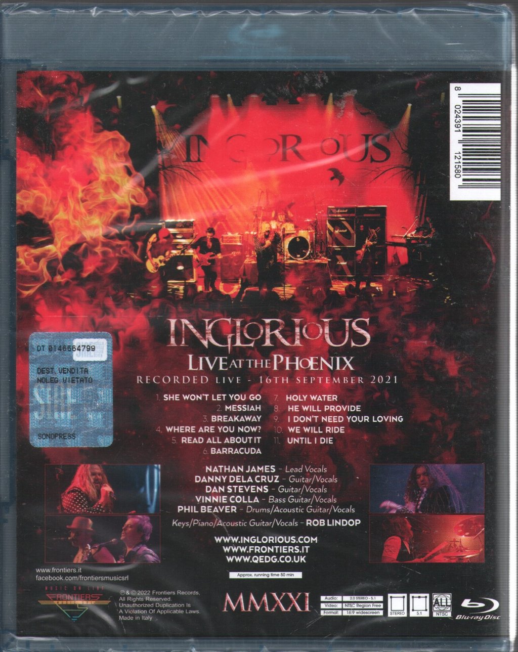 Inglorious - Live At The Phoenix MMXXI - Blu-Ray