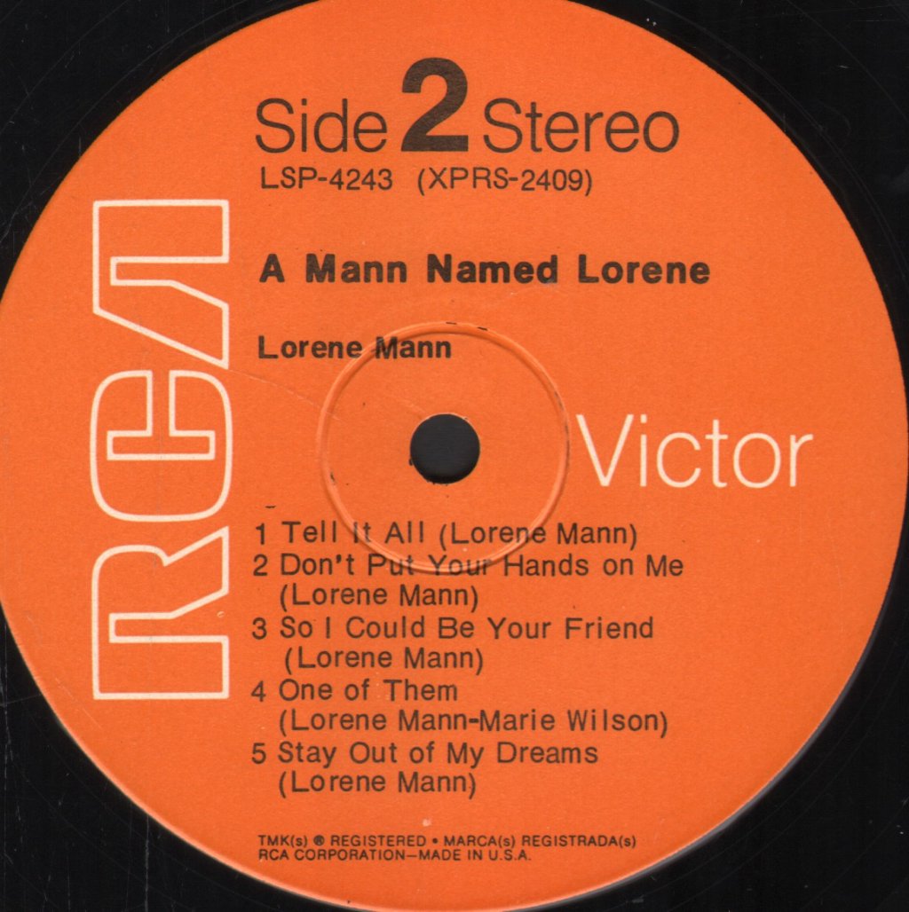 Lorene Mann - A Mann Named Lorene - Lp