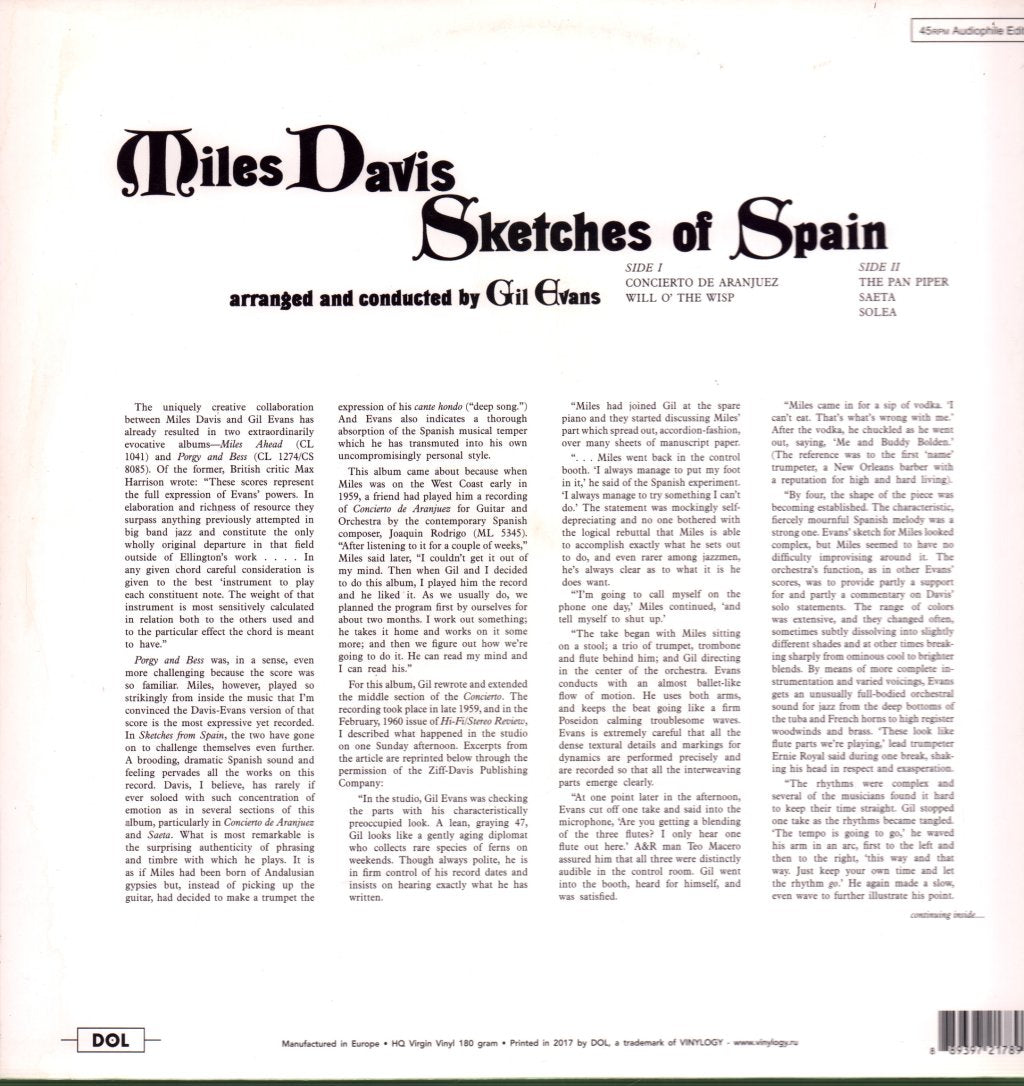 Miles Davis - Sketches Of Spain - Lp