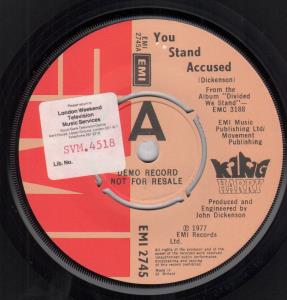 King Harry - You Stand Accused - 7 Inch