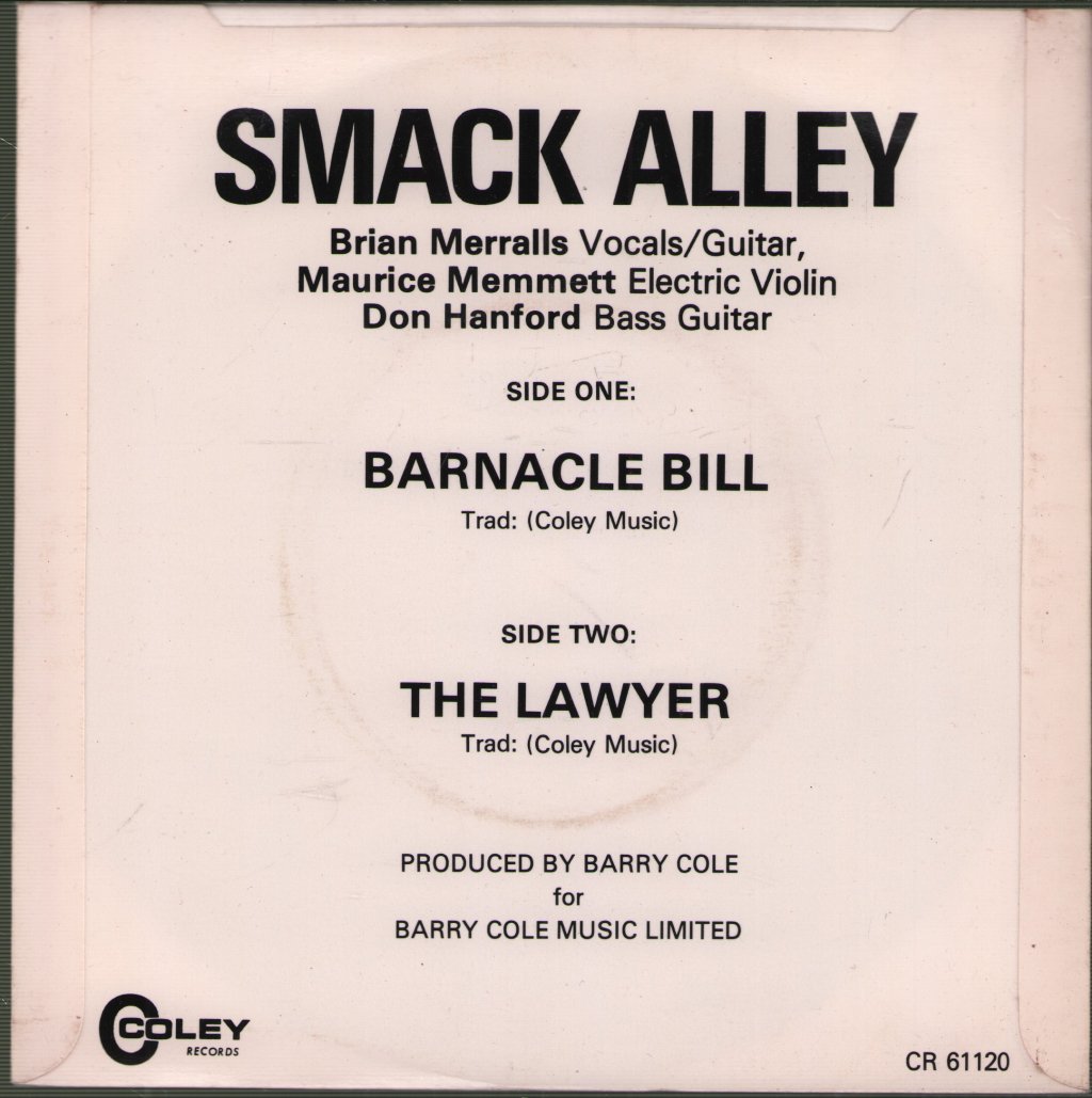Smack Alley - Barnacle Bill - 7 Inch