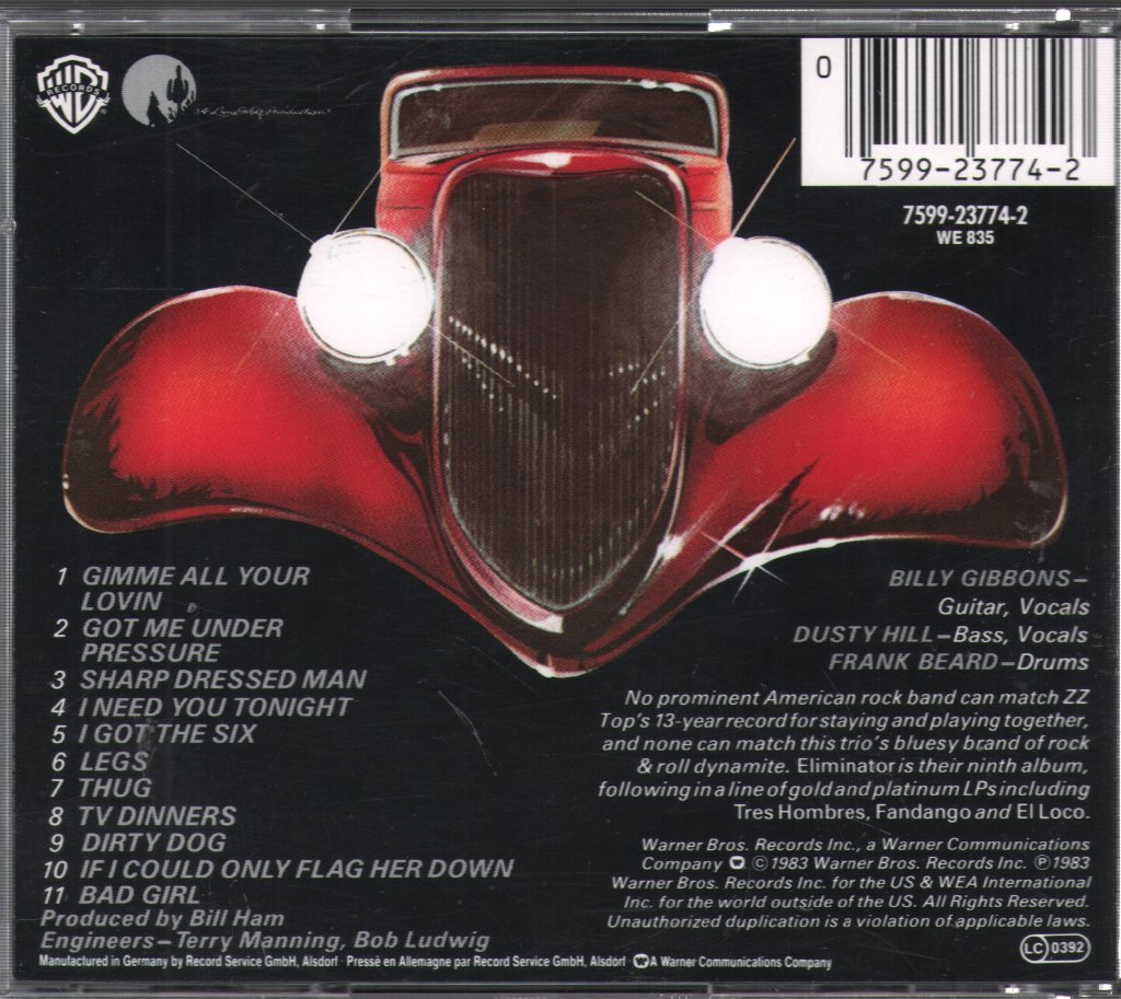 ZZ Top - Eliminator - Cd