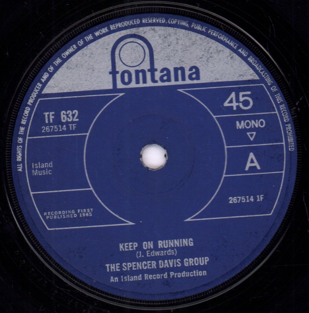Spencer Davis Group - Keep On Running - 7 Inch