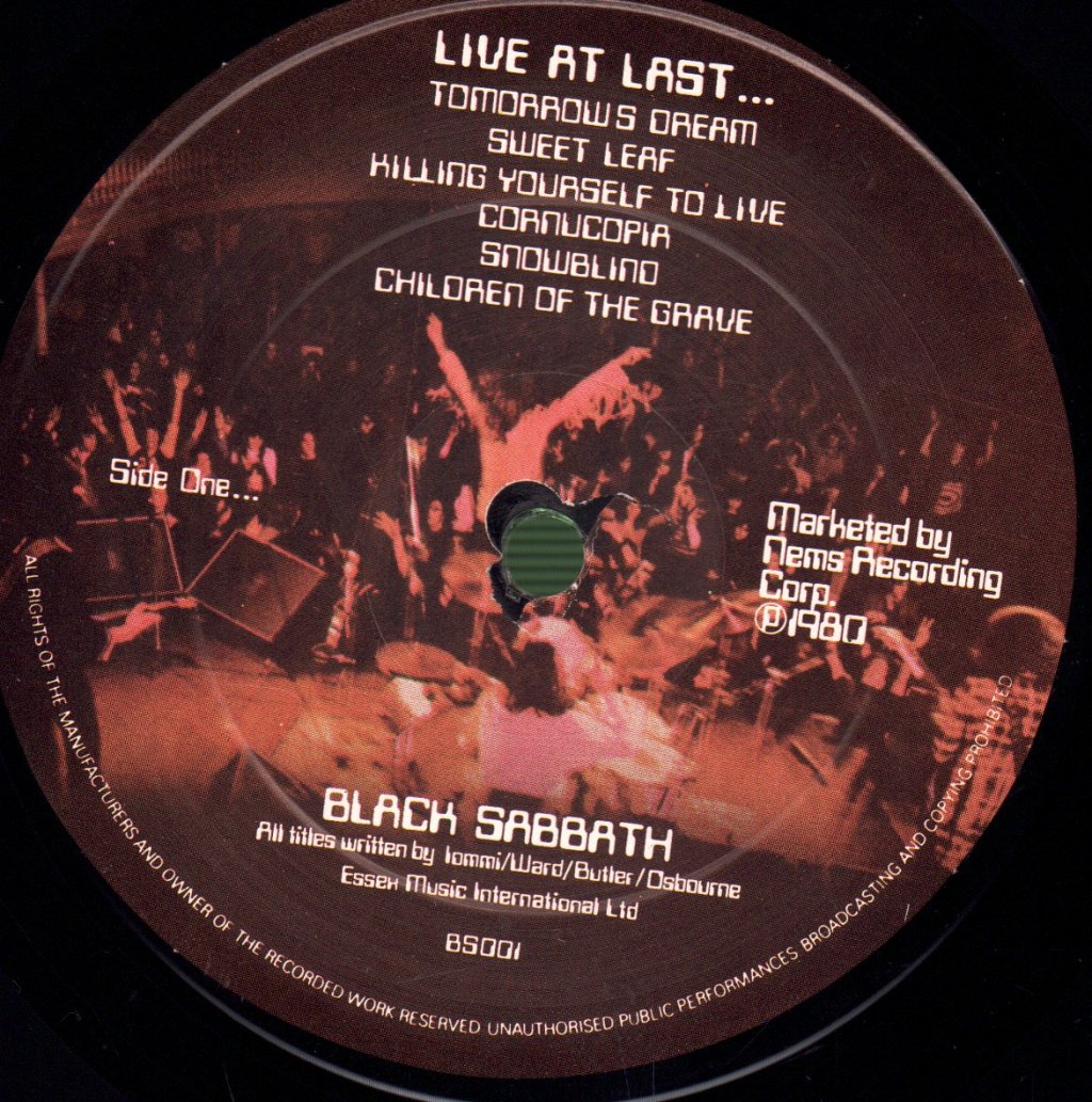 Black Sabbath - Live At Last - Lp