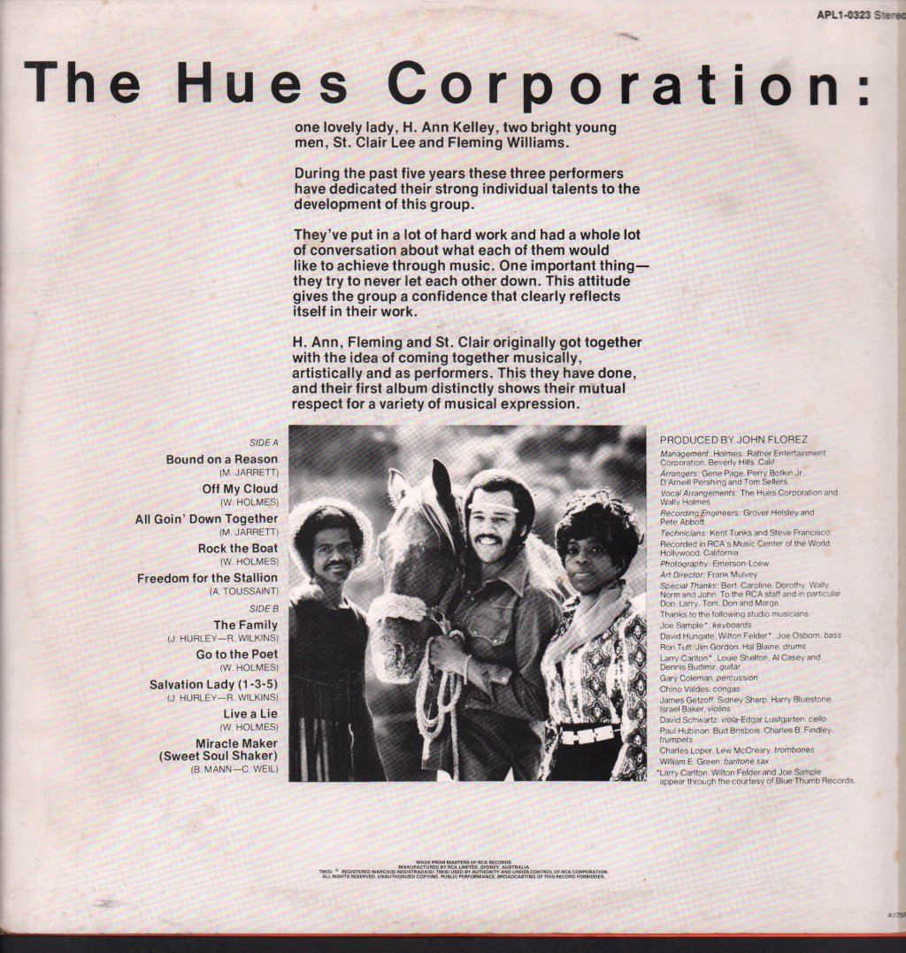 Hues Corporation - Freedom For The Stallion - Lp