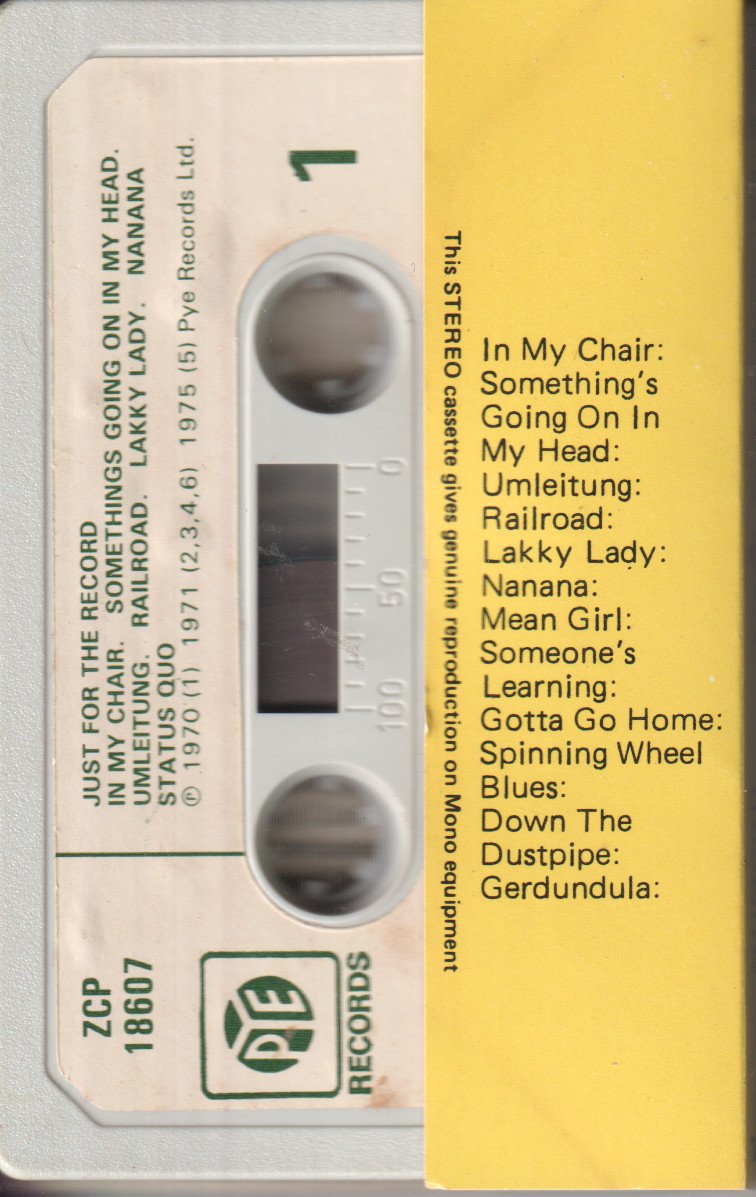 Status Quo - Just For The Record - Cassette