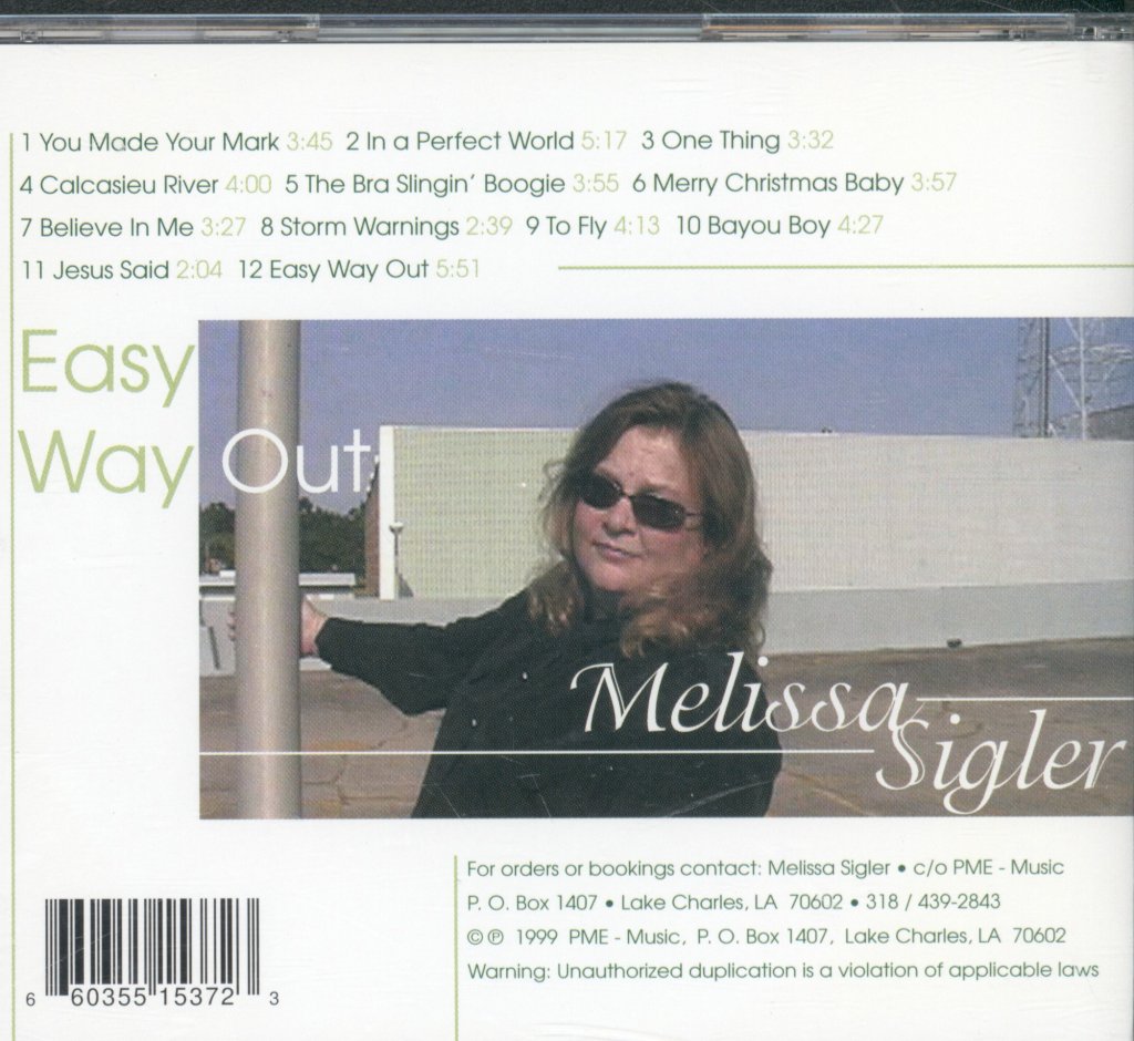 Melissa Sigler - Easy Way Out - Cd