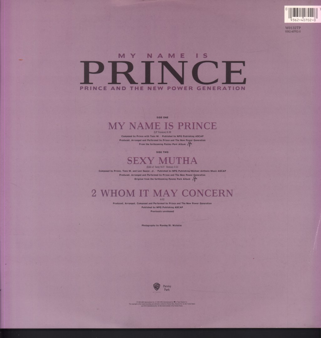 Prince - My Name Is - 12 Inch