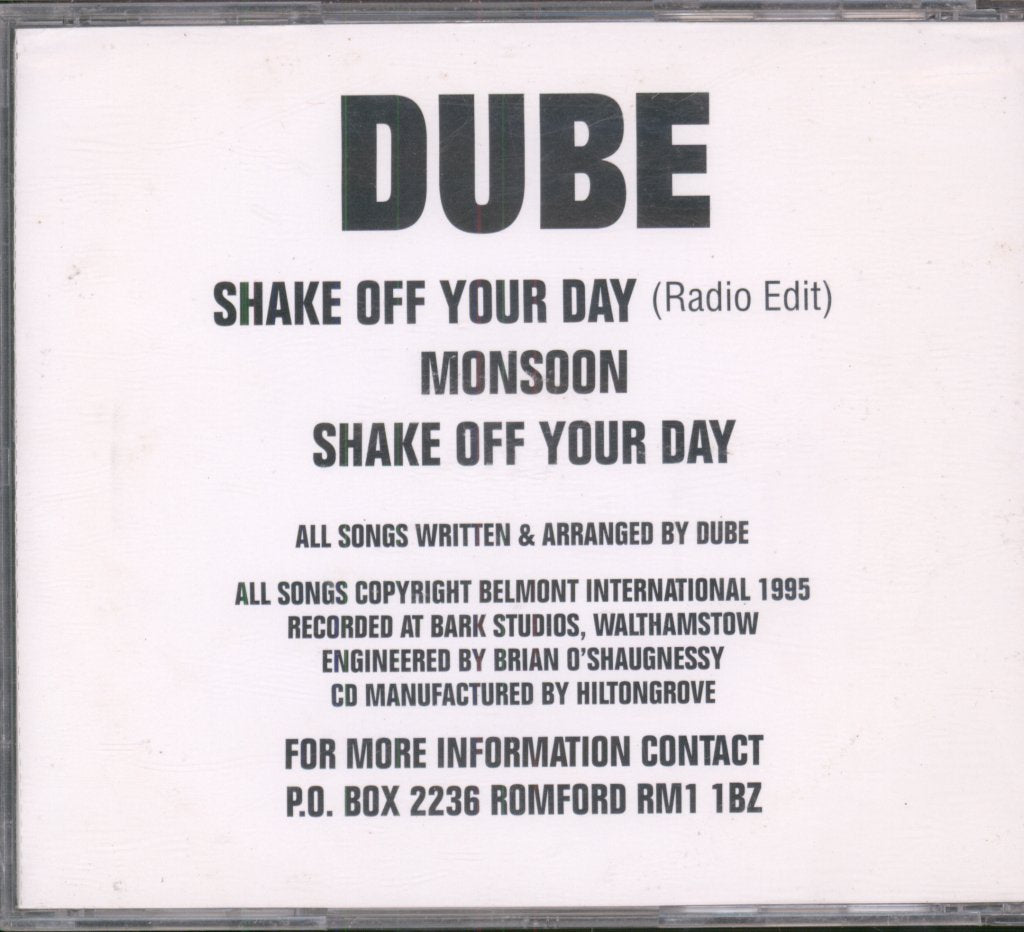 Dube - Shake Off Your Day - Cd