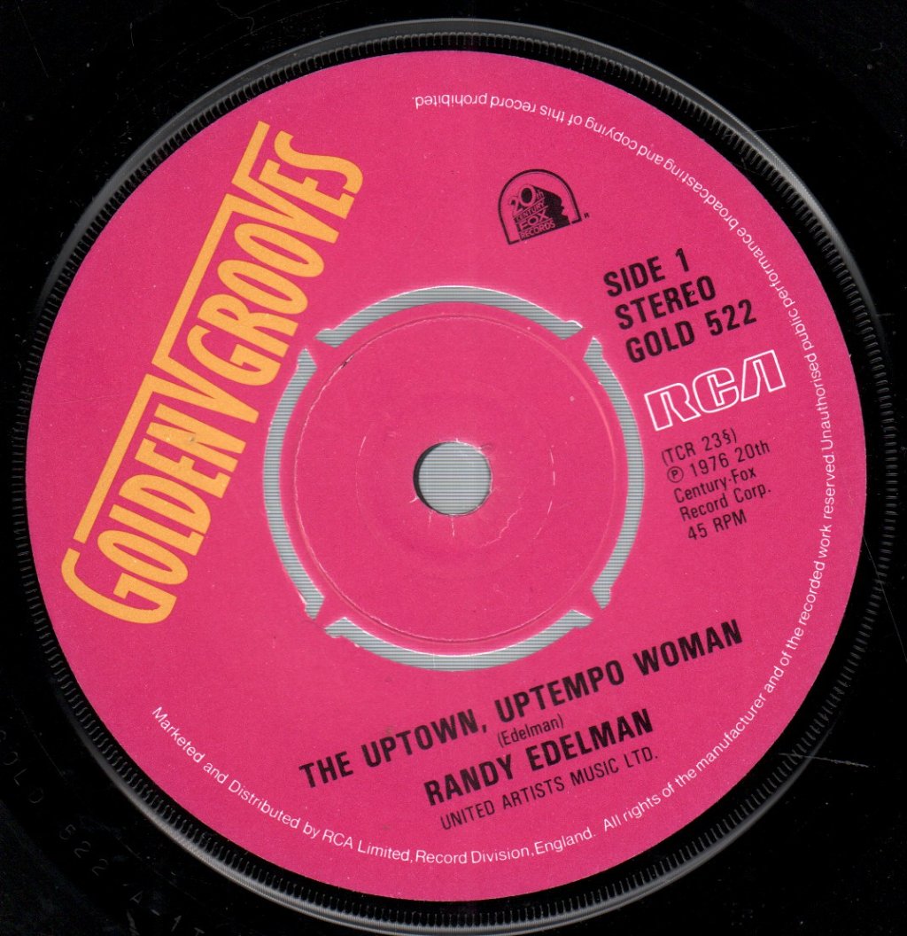 Randy Edelman - Uptown Uptempo Woman - 7 Inch