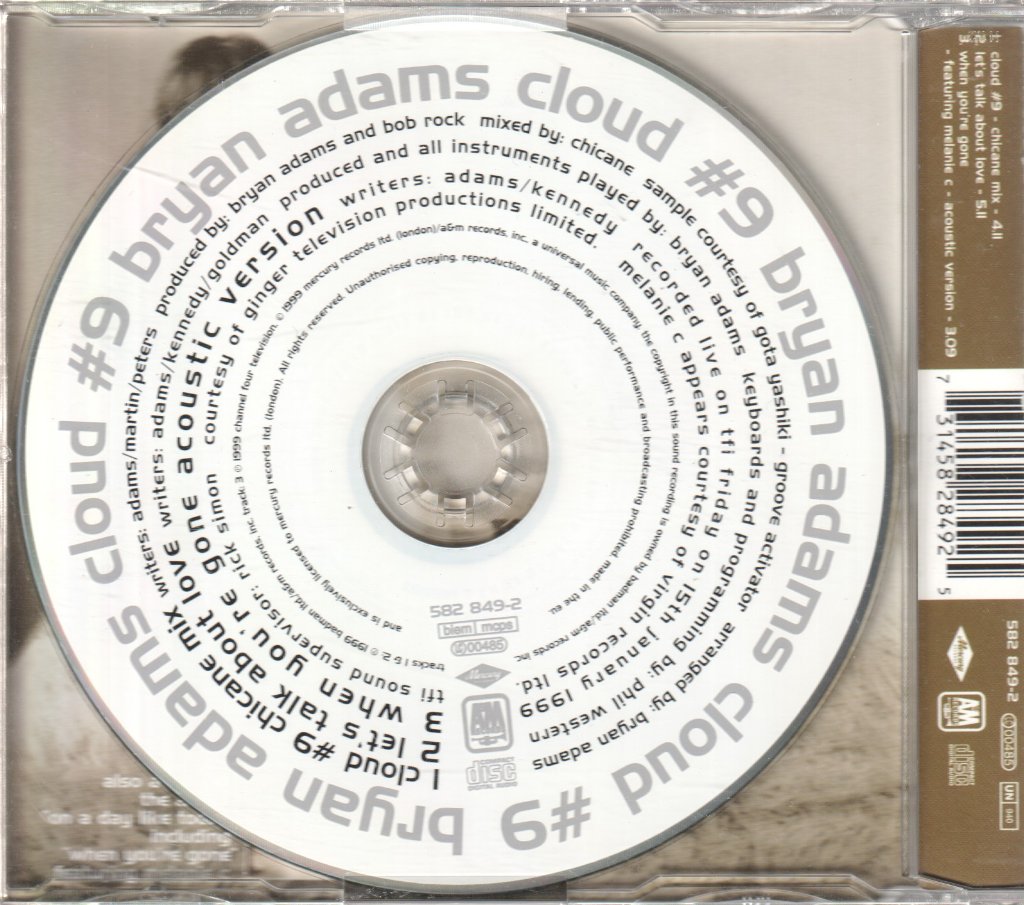 Bryan Adams - Cloud 9 - Cd