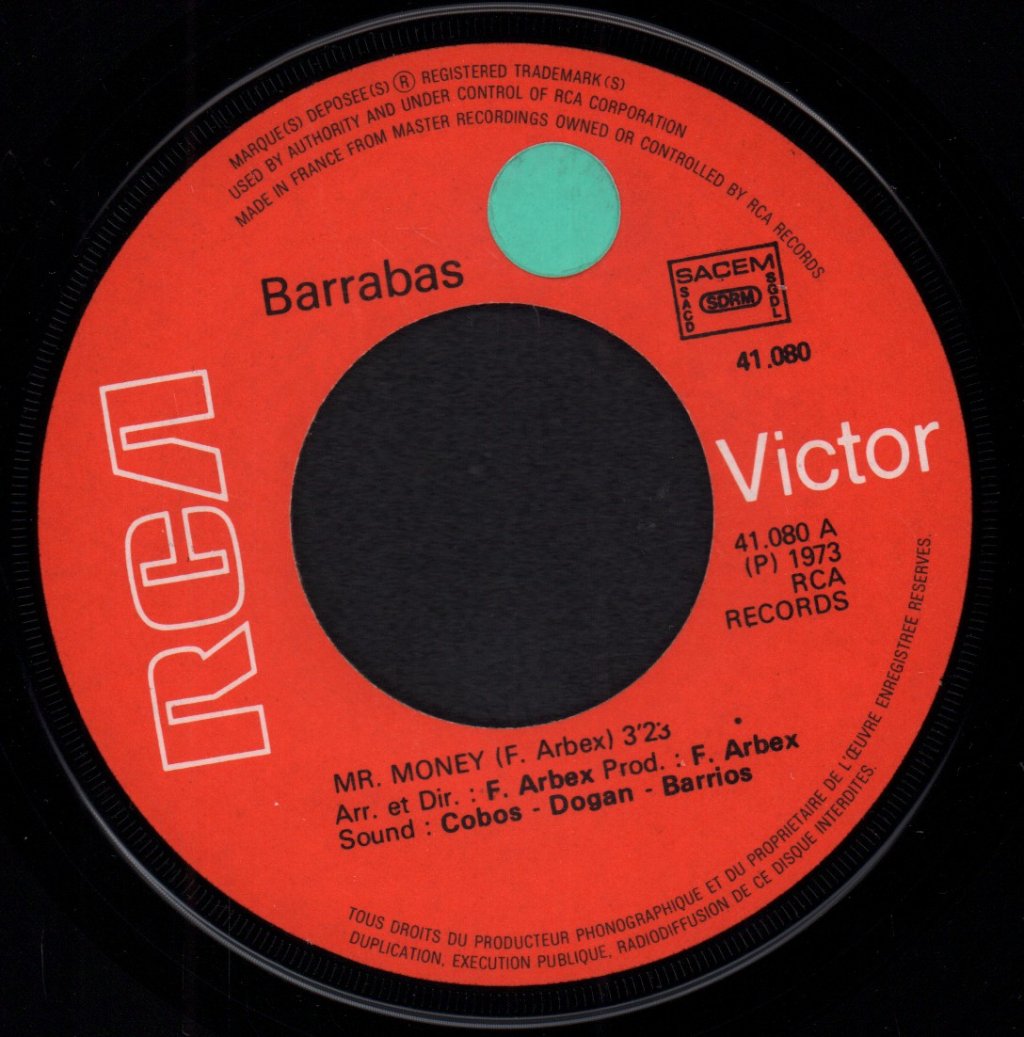 Barrabas - Mr Money - 7 Inch