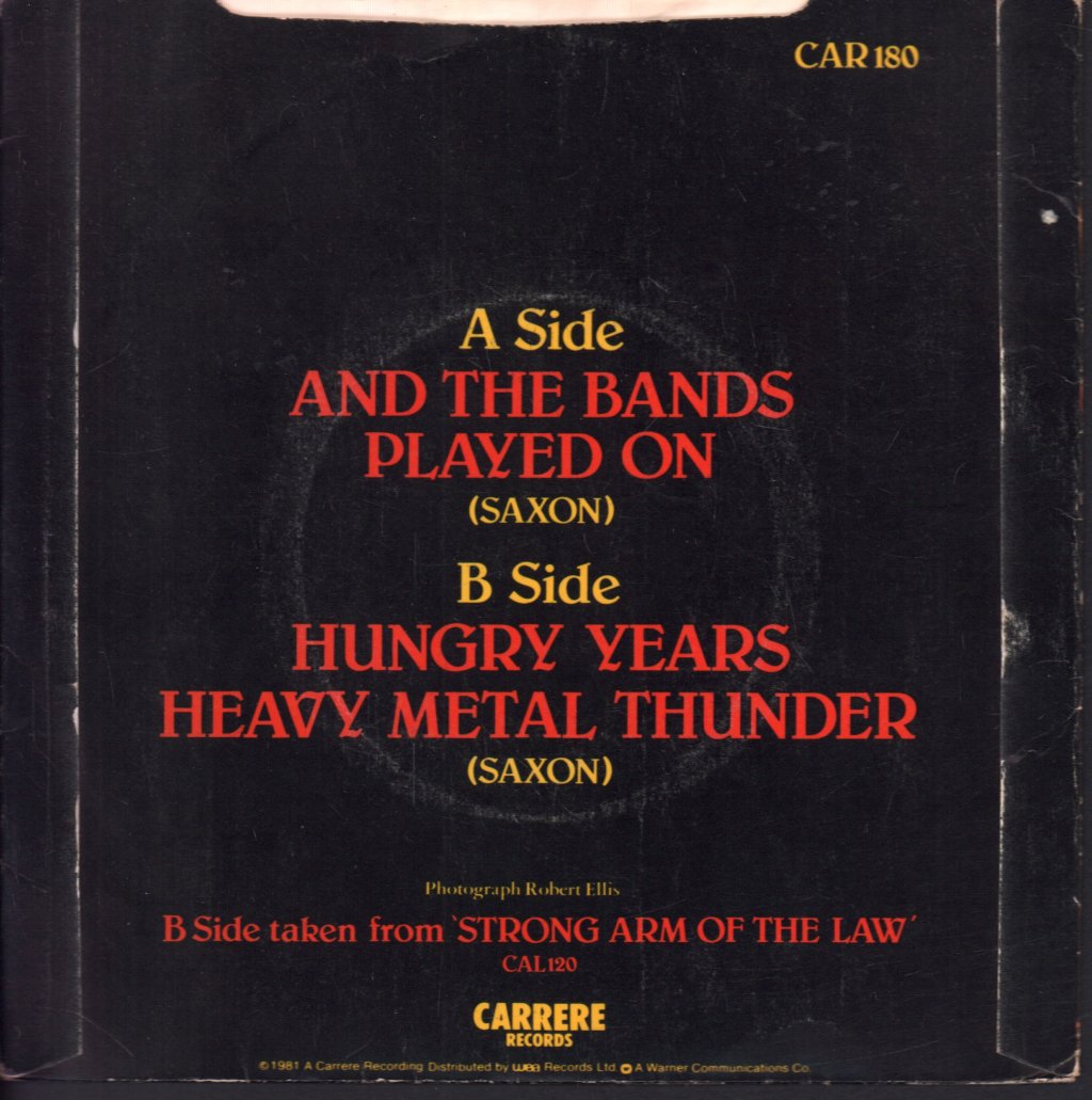 Saxon - And The Bands Played On - 7 Inch
