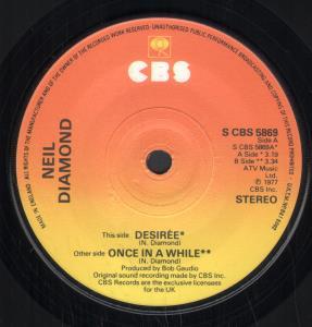 Neil Diamond - Desiree - 7 Inch