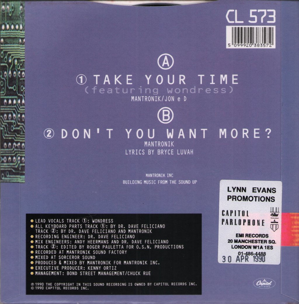 Mantronix - Take Your Time - 7 Inch
