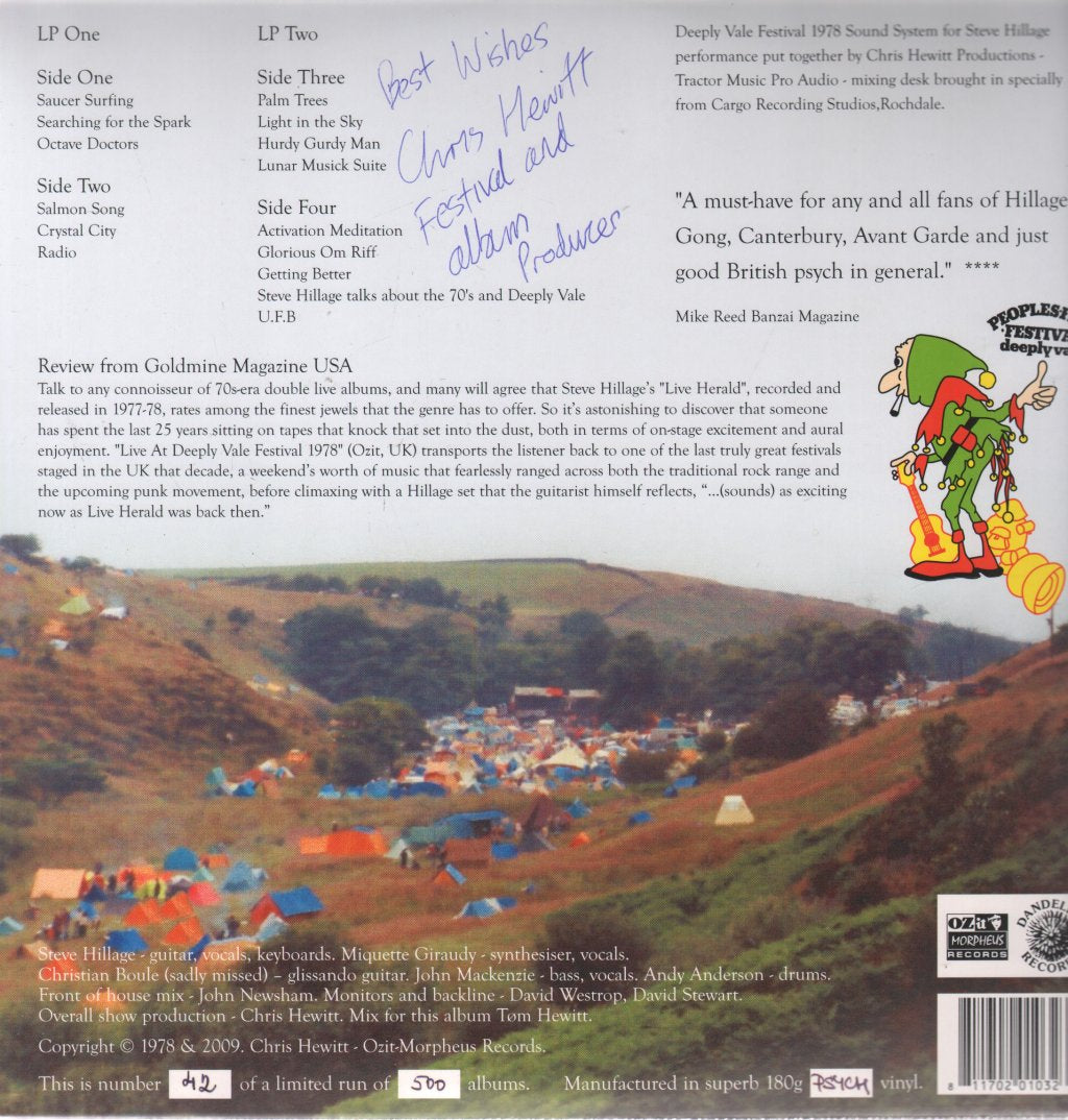 Steve Hillage - Deeply Vale - Double Lp