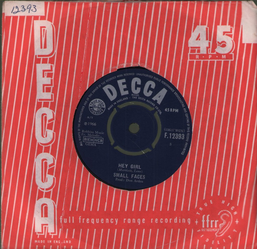 Small Faces - Hey Girl - 7 Inch